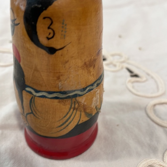 Vintage Wooden Caricature Asian Man - Picture 7 of 9